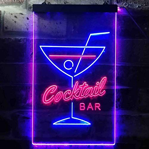 Cocktail Bar Dual LED Neon Light Sign2